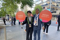 Tuyển nữ Việt Nam di chuyển mệt nghỉ ở World Cup 2023