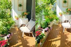 Khu vườn ban công vẫn đẹp ấn tượng bất chấp diện tích chỉ rộng có vài mét vuông
