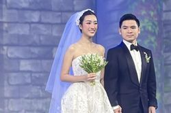 Đỗ Mỹ Linh bật khóc trong lễ cưới: 'Em chưa từng nghĩ sẽ kết hôn với một người có khuôn mặt baby như anh'