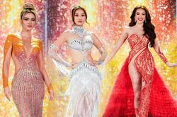 10 bộ trang phục dạ hội đẹp nhất bán kết Miss Grand: Thiên Ân óng ánh giật ngay 1 slot đầu bảng
