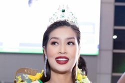 Vừa về tới Việt Nam, Hoa hậu Thiên Ân để lộ một chi tiết khiến người hâm mộ xót xa