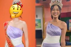 Á hậu Hoàn cầu diện váy 'đụng hàng' Đỗ Thị Hà
