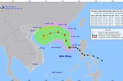Bão số 7 giật cấp 12, có xu hướng mạnh lên trong 24 giờ tới
