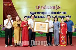Đón nhận Bằng xếp hạng di tích cấp tỉnh chùa Làng Khán