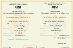 Một trường đại học sẽ cấp chứng chỉ tốt nghiệp điện tử