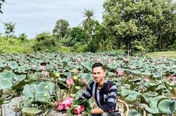 Mô hình ngắm sen thưởng trà của chàng trai trẻ miền biên giới