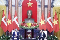 Chủ tịch nước Nguyễn Xuân Phúc tiếp Thái tử kế vị Đan Mạch Frederik