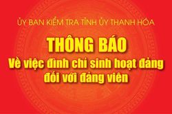 Thông báo về việc đình chỉ sinh hoạt đảng đối với đảng viên