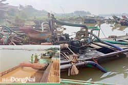 Bắt giữ 3 phương tiện khai thác, vận chuyển cát trái phép trên sông Đồng Nai
