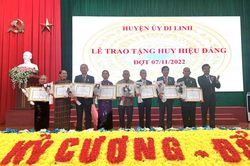 Di Linh: Trao Huy hiệu Đảng cho 26 đảng viên