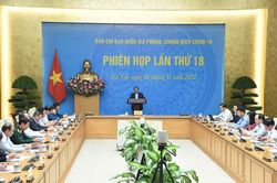 Thủ tướng Phạm Minh Chính chủ trì Phiên họp lần thứ 18 Ban Chỉ đạo quốc gia phòng, chống dịch Covid-19