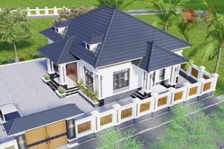 Nhà cấp 4 mái Nhật 4 phòng ngủ rộng rãi cho đại gia đình nhiều thế hệ