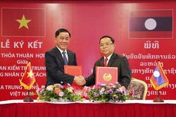 Chủ nhiệm Ủy ban Kiểm tra Trung ương Trần Cẩm Tú thăm và làm việc tại Lào