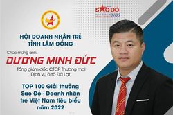 Lâm Đồng: Một doanh nhân được vinh danh Doanh nhân trẻ Việt Nam tiêu biểu 2022