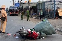 Xe đầu kéo lùi cán một phụ nữ tử vong