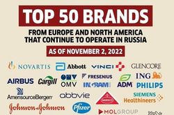 Ukraine lên án 50 nhãn hiệu hoạt động ở Nga, Mỹ mua đạn pháo Hàn Quốc cho Kiev