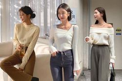 Mặc áo len trắng thế nào để trông trẻ trung, thanh lịch?