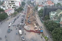 Hà Nội: Dự án cầu vượt nút giao An Dương - đường Thanh Niên được thi công trở lại