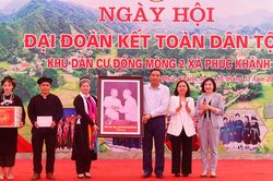 Phó Bí thư Tỉnh ủy Hoàng Giang dự Ngày hội đại đoàn kết toàn dân tộc tại Bảo Yên