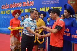 Khai mạc Giải bóng bàn Cúp Hội Nhà báo Việt Nam lần thứ XV năm 2022
