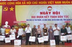 Bộ trưởng Kế hoạch và Đầu tư dự Ngày hội Đại đoàn kết dân tộc tại Quảng Ngãi