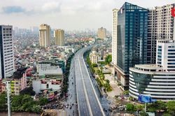 Vành đai 2 nối 3 quận trung tâm của Hà Nội đang dần thành hình