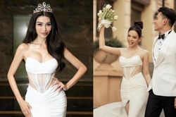Á hậu Quỳnh Châu 'đụng hàng' Phương Trinh Jolie: Khoe vòng eo con kiến quyến rũ