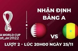 Nhận định trận đấu giữa Qatar vs Senegal, 20h00 ngày 25/11 - lịch thi đấu World Cup 2022