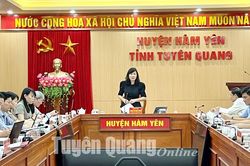 Đoàn giám sát của Thường trực HĐND tỉnh giám sát tại huyện Hàm Yên