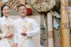 Hé lộ thiệp cưới của Ngọc Hân đậm nét truyền thống, mang ý nghĩa nhân văn