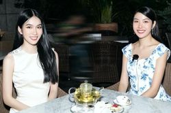 Á hậu Phương Anh được đàn chị Thúy Vân truyền kinh nghiệm thi Miss International 2022