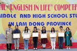 Bảo Lâm đoạt giải Nhất toàn đoàn Cuộc thi tiếng Anh 'English in Life' Lâm Đồng lần thứ nhất năm 2022