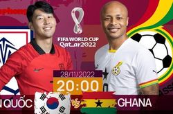 World Cup 2022: Tương quan trước trận Hàn Quốc - Ghana, 20 giờ 28/11