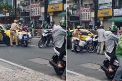 Xác minh clip ô tô tông ngã xe CSGT rồi... bỏ chạy