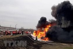 Hỏa hoạn tại kho chứa dầu ở miền Tây nước Nga, giáp với Ukraine
