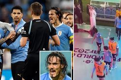 Uruguay bị loại, Cavani xô đổ màn hình VAR