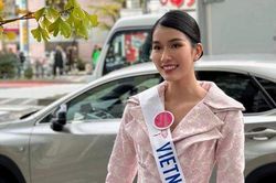 Á hậu Phương Anh hóa quý cô Pháp thanh lịch tại Hoa hậu Quốc tế 2022