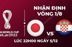 Nhận định trận đấu giữa Nhật Bản vs Croatia, 22h00 ngày 5/12 - lịch thi đấu vòng 1/8 World Cup 2022