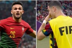 Ronaldo có hành động bị chê là 'giả trân' khi đồng đội ghi bàn thứ ba cho Bồ Đào Nha