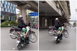 Hãi hùng cảnh chở hàng 'người chồng người' trên phố Hà Nội