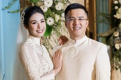 Hoa hậu Ngọc Hân trong lễ cưới
