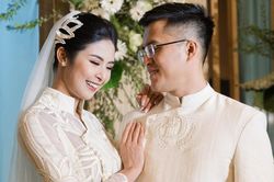 Đám cưới hoa hậu Ngọc Hân: Không gian đậm văn hóa Bắc Bộ, cô dâu xinh đẹp rạng ngời