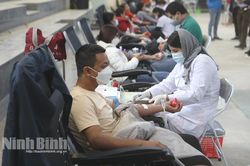 Tiếp nhận 400 đơn vị máu trong ngày hội Hiến máu tình nguyện huyện Nho Quan
