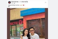 Doãn Hải My trở nên nhỏ bé trong vòng tay 'người khổng lồ' Văn Hậu