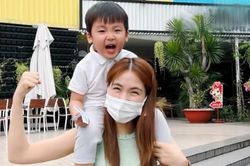 Hòa Minzy tự bế con trai trên vai, khéo léo thổ lộ 'vẫn thích có người thương'
