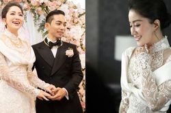 Áo dài cưới của Khánh Thi: Thiết kế độc nhất phảng phất nét đẹp hoàng gia