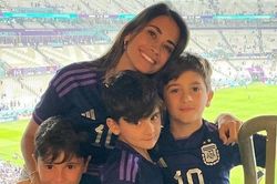 Vợ con Messi hét lớn trên khán đài khi Argentina vào chung kết