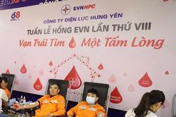 Điện lực Hưng Yên thu được gần 200 đơn vị máu từ hoạt động hiến máu tình nguyện