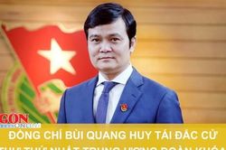 Đồng chí Bùi Quang Huy tái đắc cử Bí thư Thứ nhất Trung ương Đoàn khóa XII