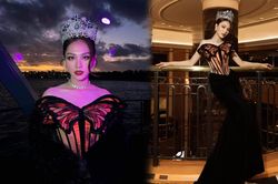 Hoa hậu Mai Phương hóa nàng bướm đêm quyến rũ, 'một mình một cõi' tỏa sáng bên trời Úc